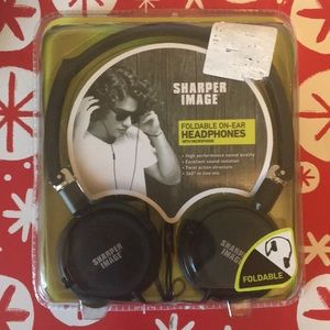 Sharper image foldable on-ear headphones